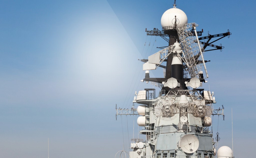 Naval Communications Center on top of a battleship